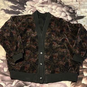 Floral Velvet Women's Bomber Jacket
